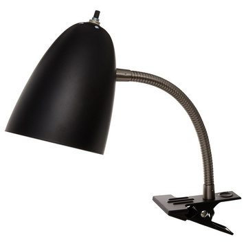 Elegance Flexible Clip On Table Lamp, Black, 1 Pack