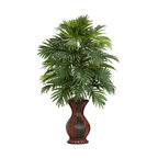 Areca Palm With Urn Silk Plant