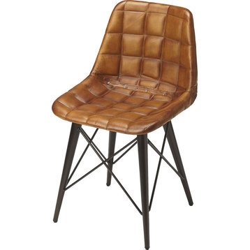 Patty Side Chair, Brown Leather