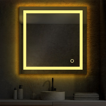 Fogless, Color Temperature Adjustable LED Mirror, 30“x30"