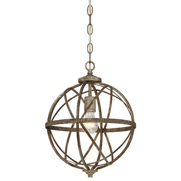 Lakewood 1-Light Pendant in Antique Silver