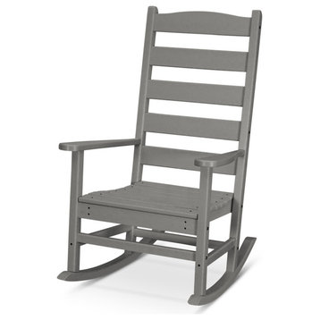 Polywood Shaker Porch Rocking Chair, Slate Gray