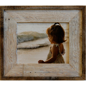 Barn Wood Picture Frame, Lighthouse Whitewash, 16"x24"