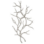 Uttermost - Uttermost Silver Branches Wall Art, Set of 2 - Artistically Replicated Branches Made Of Hand Forged And Hand Hammered Iron With A Bright Silver Leaf Finish. May Be Hung Horizontal Or Vertical. Hand Forged, Hammered Iron Branches With Bright Silver Leaf Finish. Uttermost's Wall Art Combines Premium Quality Materials With Unique High-style Design.