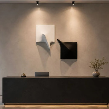 Monochromatic Extroverted Canvas and Luxury Hospitality Spatial Art