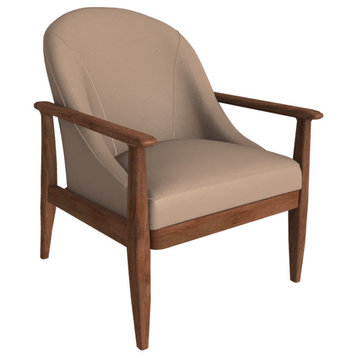Elena Leather Lounge Chair, Finish Shown: Pumpernickel, Leather Shown: Marcona