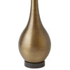 Tall Bulb Shape Bronze Metal Floor Lamp 81 in Minimalist Classic White