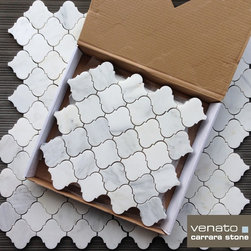 $16.95SF Carrara Venato Arabesque Honed Marble Tile - Products