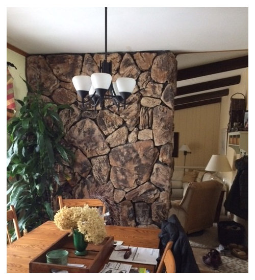 Help! what to replace lava rock fireplace