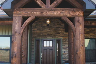 Inspiration for a modern entryway remodel in Other