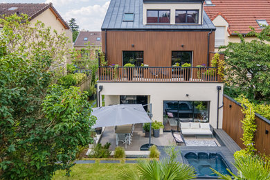 Cette image montre un jardin design.