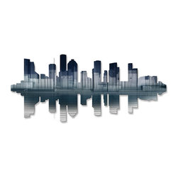 Houston Reflection Steel Wall Art - Wall Sculptures