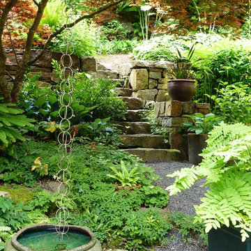 Queen Anne Residence Stone Wall & Steps