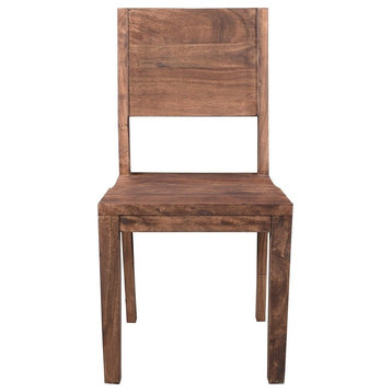 Simple Acacia Wood Dining Chair - Set of 2