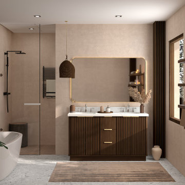 Kathryn 60'' Dark Bathroom Vanity