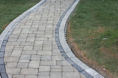 Interlocking Stone Patio and Sidewalk