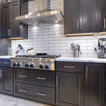 Elegant Dark Shaker Kitchen by John Cisneros