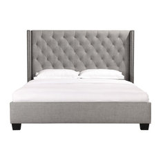 Combe Upholstered Bed With Nailhead Trim, Queen