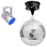 Yescom - 12" 6Rpm Rotating Mirror Disco Ball, Blue - Features:
