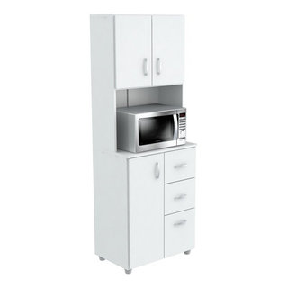 Inval white kitchen storage cabinet deals