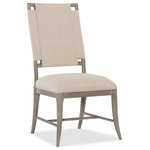 Hooker Furniture - Affinity Upholstered Side Chair - The Affinity Side Chair�s Quartered Oak Veneer frame has softly curving legs and a curved back for an inviting, soft silhouette. The greige sand-blasted finish complements the Kurtz Linen on the upholstered seat and wrapping on the back, offering a natural color palette and tactile appeal. The fabric is a polyester-linen blend.