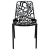 LeisureMod Modern Devon Aluminum Chair Black