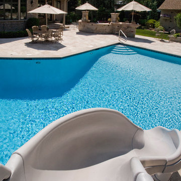 Riverwoods, IL Inground Geometric Swimming Pool