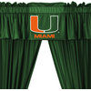 NCAA Miami Hurricanes College 5-Piece Valance-Curtains Set