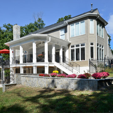 Exterior Remodel Turns Home Backyard into Gorgeous Retreat in Great Falls, Va