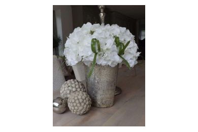 Hydrangea in dimpled  vase