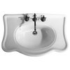 Bathroom Console Sink Deluxe Counter Top White Porcelain Renovators Supply