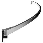 Preferred Bath Accessories - 60" Curved Fixed Shower Curtain Rod, Brushed Nickel, Brushed Nickel Finish - Preferred Bath Accessories, Inc. provides products of innovative design and superior quality at competitive prices. This 5-foot shower rod features a bold contemporary style. Constructed of durable 304 stainless steel with a brushed nickel finish, the one-piece rectangular bar has a graceful 6-inch bow. It's supported by sturdy zinc die cast brackets. The easy-to-install bracket assembly is finished in polished chrome PVD.