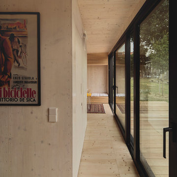 Futteralhaus. Vorgefertigtes, ökologisches, netzunabhängiges Haus