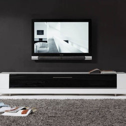 Editor Remix TV Stand in High Gloss White - Entertainment Centers And Tv Stands