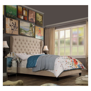 Felisa Upholstered Panel Bed, Twin - Transitional - Panel Beds - by ...