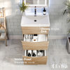 Victoria Oak Modern Bathroom Vanity Integrated Acrylic Sink, 25"