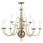 Livex Lighting - Williamsburgh Chandelier, Antique Brass - Simple, yet refined, the traditional, colonial chandelier is a perennial favorite. Part of the Williamsburgh series, this handsome chandelier is a timeless beauty.