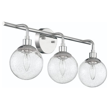 Que 3-Light Wall Sconce in Chrome