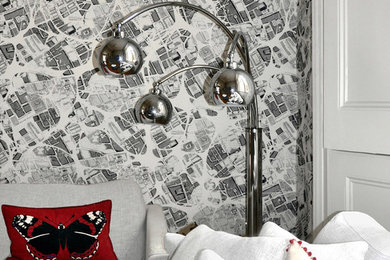 Soho Wallpaper,charcoal colourway