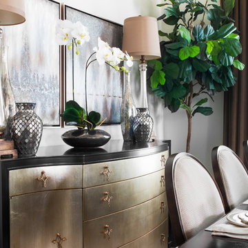 Transitional Dining/Living Room Area