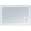 Square Electric LED Mirror With Magnifier, 48"x35"