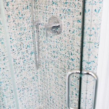 Vetrazzo Floating Blue Mosaic Tiles