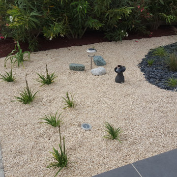 Aménagement extérieur jardin sec zen