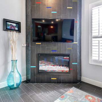 Bright and Colorful Kitchen and Living Space
