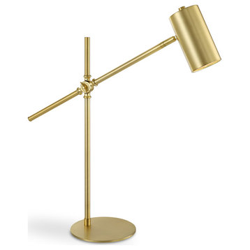 Transitional 25.75" x 24.5" Metal Brushed Gold Lamp