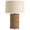 Vern Rusted Iron/Jute Rope Wrapped Lamp