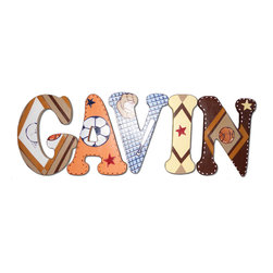 Boys Sports Theme Letters - Wall Letters
