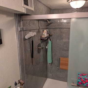 From Dated to Dramatic: A Stunning Shower Transformation
