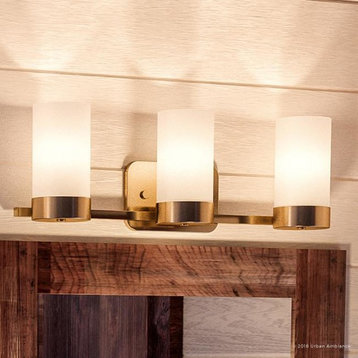 Luxury Contemporary Bath Vanity Light, Madison Series, Brushed Bronze