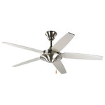 Progress - Progress P2530-09 Air Pro - 54" Ceiling Fan - 54" five-blade Energy Star Fan with reversible Silver/Natural Cherry blades and a Brushed Nickel finish.